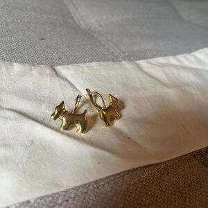 Radley London Gold Dog-Shaped Hoop Earrings